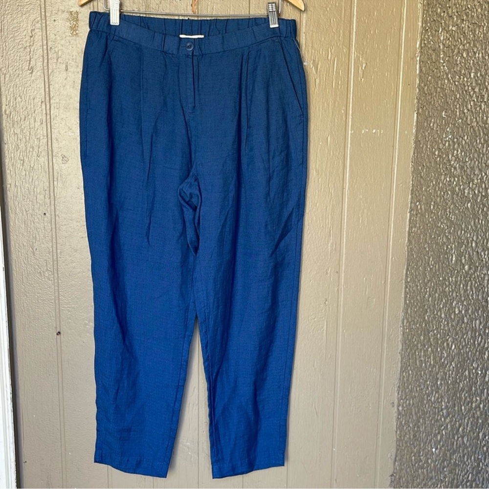 Eileen Fisher pleated linen pants